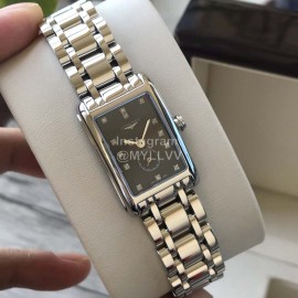 Longines New Square Dial Steel Strap Quartz Watch