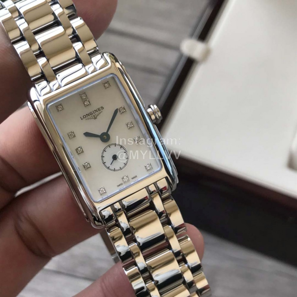 Longines Fashion Square Dial Steel Strap Quartz Watch