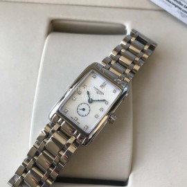 Longines Fashion Square Dial Steel Strap Quartz Watch