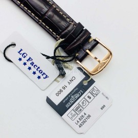 Longines Lg Factory 40mm Dial Leather Strap Black Dial  Watch