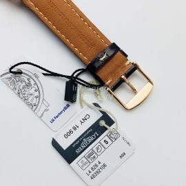 Longines Lg Factory 40mm Dial Leather Strap White Dial Watch