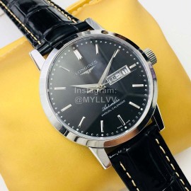 Longines Lg Factory Leather Strap 40mm Dial Black Dial  Watch