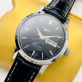 Longines Lg Factory Leather Strap 40mm Dial Black Dial  Watch