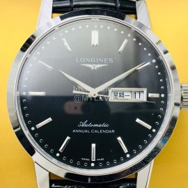 Longines Lg Factory Leather Strap 40mm Dial Black Dial  Watch
