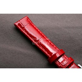 Longines Diamond Square Dial Leather Strap Watch