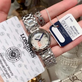 Longines 316 Fine Steel Round Dial Quartz Watch White