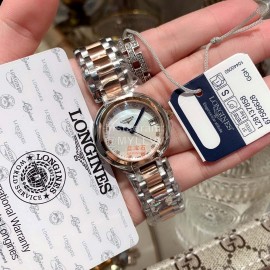 Longines 316 Fine Steel Round Dial Quartz Watch White