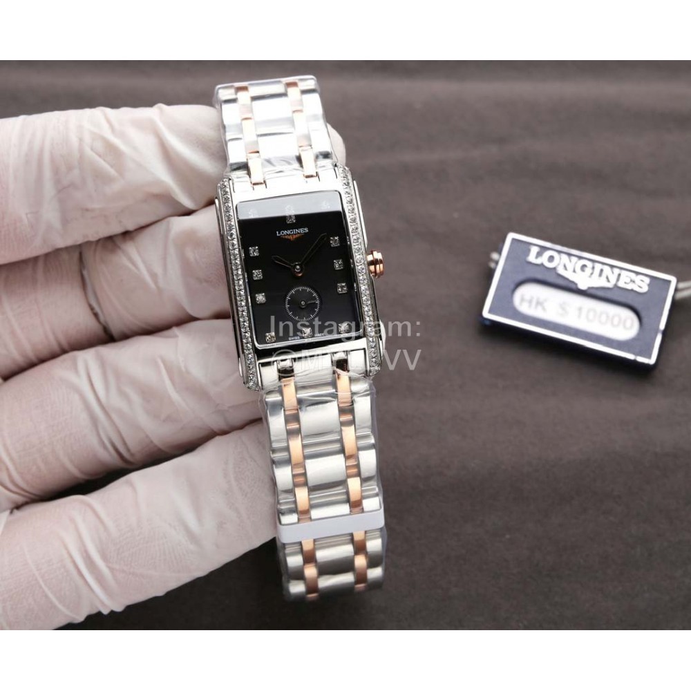 Longines Steel Strap Square Dial Watch For Women