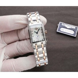 Longines Steel Strap Square White Dial Watch