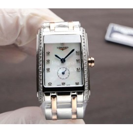 Longines Steel Strap Square White Dial Watch