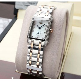Longines Steel Strap Square White Dial Watch