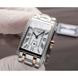 Longines Steel Strap Roman Numeral Square Dial Watch