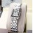 Longines Silver Steel Strap Square Dial Watch