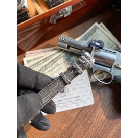 Longines Roman Numeral Square Dial Leather Strap Watch