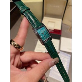 Longines Green Square Dial Quartz Watch For Women