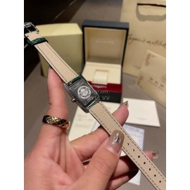 Longines Green Square Dial Quartz Watch For Women