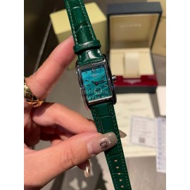 Longines Green Square Dial Quartz Watch For Women