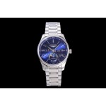 Longines Lunar Phase Watch Steel Strap Watch Navy
