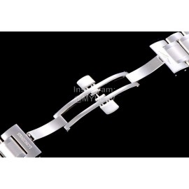 Longines Lunar Phase Watch Steel Strap Watch Black