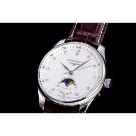 Longines Lunar Phase Watch Leather Strap Watch