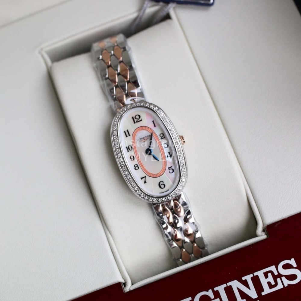 Longines Ultra Thin Dial Steel Strap Quartz Watch For Women