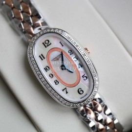 Longines Ultra Thin Dial Steel Strap Quartz Watch For Women