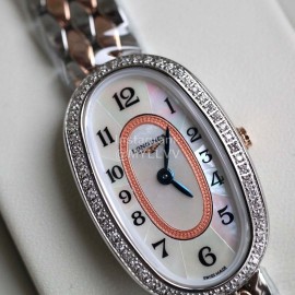 Longines Ultra Thin Dial Steel Strap Quartz Watch For Women