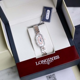 Longines Ultra Thin Dial Steel Strap Quartz Watch For Women
