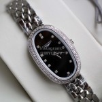 Longines Ultra Thin Dial Quartz Watch For Women Black