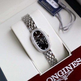 Longines Ultra Thin Dial Quartz Watch For Women Black