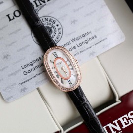 Longines Diamond Ultra Thin Dial Quartz Watch For Women