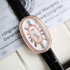 Longines Diamond Ultra Thin Dial Quartz Watch For Women