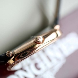 Longines Ultra Thin Dial Leather Strap Quartz Watch For Women