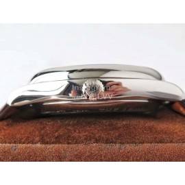 Longines Lunar Phase Leather Strap White Dial Watch