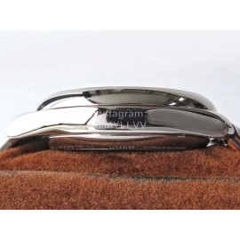 Longines Lunar Phase Leather Strap White Dial Watch