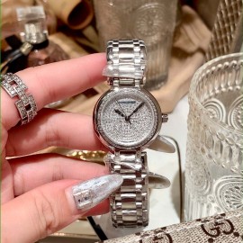 Longines 316 Refined Steel Diamond Dial Watch Silver