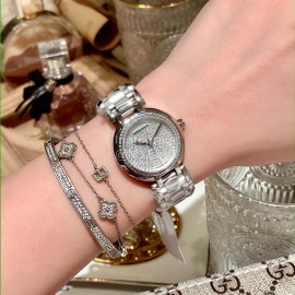 Longines 316 Refined Steel Diamond Dial Watch Silver