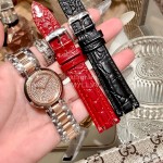 Longines 316 Refined Steel Diamond Dial Watch Rose Gold