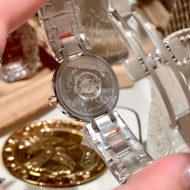 Longines 316 Refined Steel Diamond Dial Watch Rose Gold