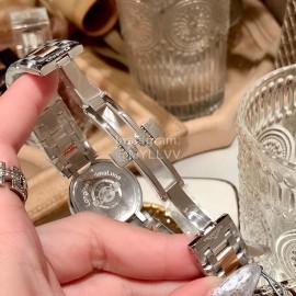 Longines 316 Refined Steel Diamond Dial Watch Rose Gold