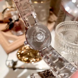 Longines New 316 Refined Steel Diamond Dial Watch Silver