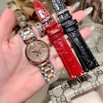 Longines New 316 Refined Steel Diamond Dial Watch Rose Gold