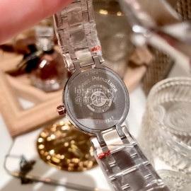 Longines New 316 Refined Steel Diamond Dial Watch Rose Gold