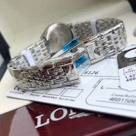 Longines White Dial Steel Strap Watch For Men And Women