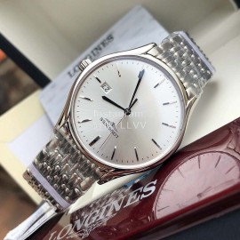 Longines Steel Strap White Dial Watch For Men And Women