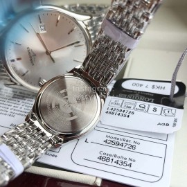 Longines Steel Strap White Dial Watch For Men And Women