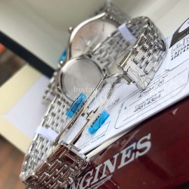 Longines Steel Strap White Dial Watch For Men And Women