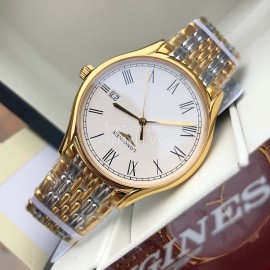 Longines Roman Numeral Dial Watch For Men And Women Gold