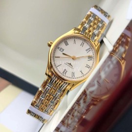Longines Roman Numeral Dial Watch For Men And Women Gold