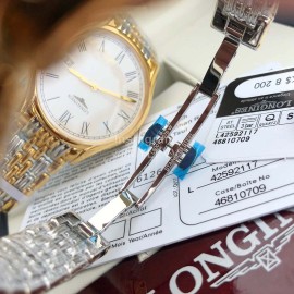 Longines Roman Numeral Dial Watch For Men And Women Gold